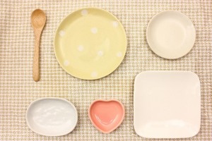 並べた皿